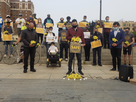 Spike in bike accidents in The Bronx spurs a vigil for victims