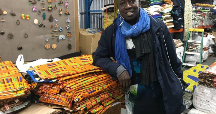 Colorful textiles provide a sense of home for West Africans